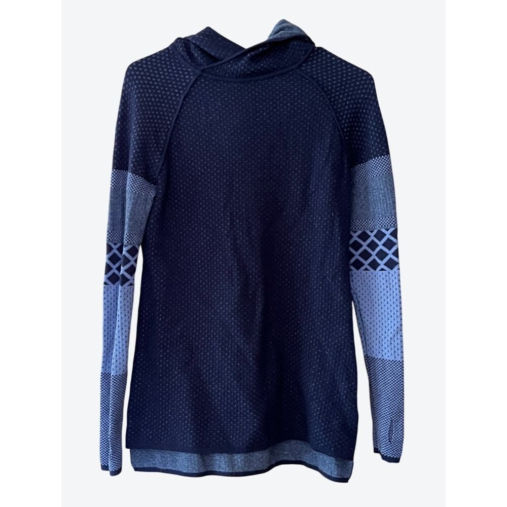 Krimson & Klover Women's XS Long Sleeve Hooded Sweater Navy Stone Blue